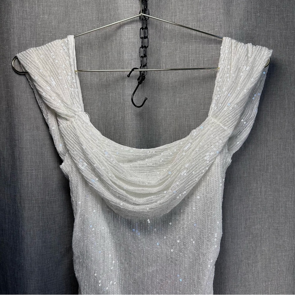 Hello Molly FREQUENT THE CLUB DRESS WHITE Size 8. NWT - Picture 5 of 12